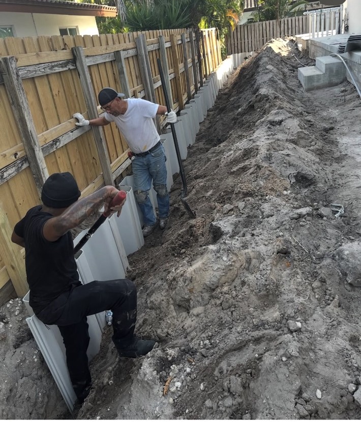 Vinyl Sheet Retaining Walls project photo 1